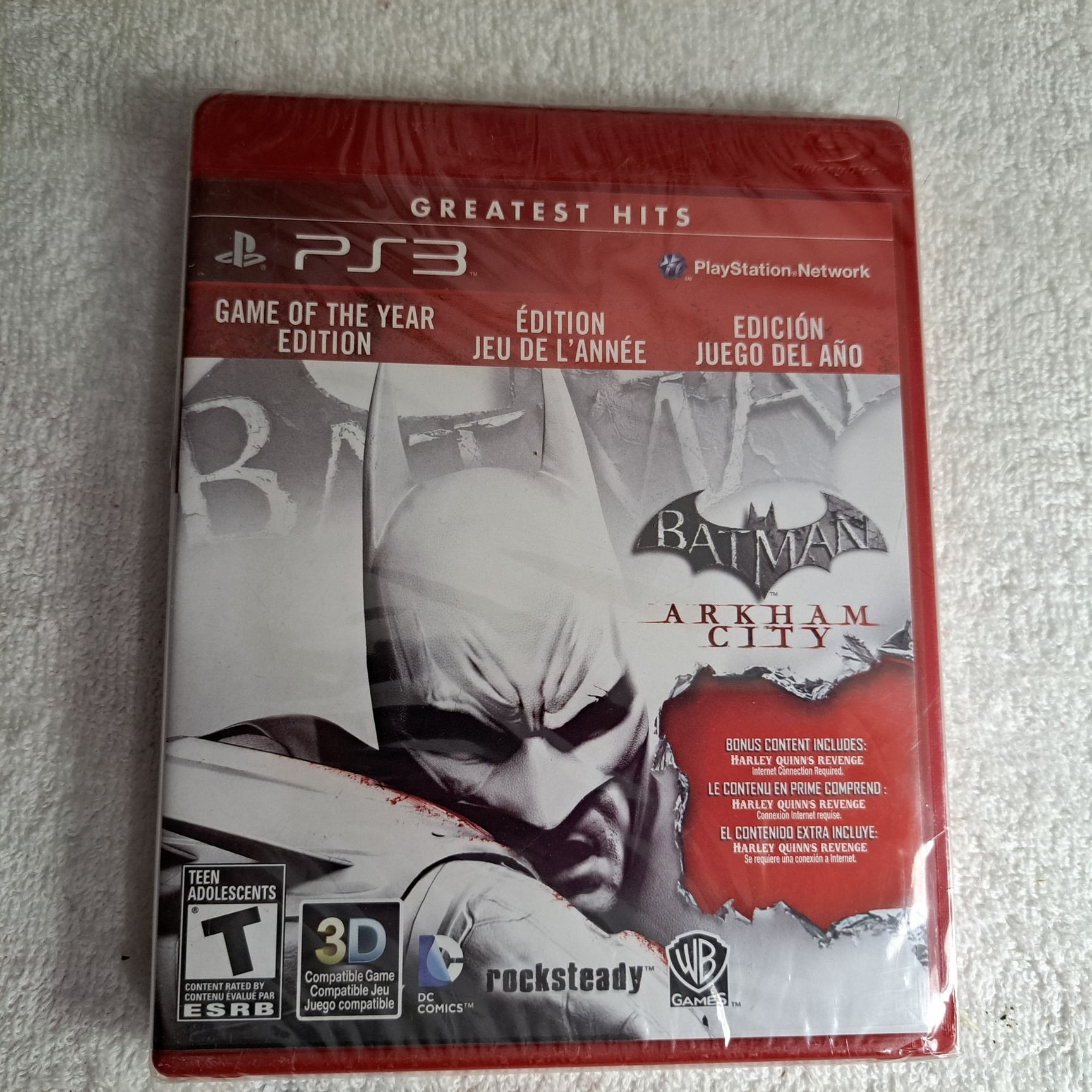 Playstation 3 - Batman Arkham City RED CASE - AUTHENTIC