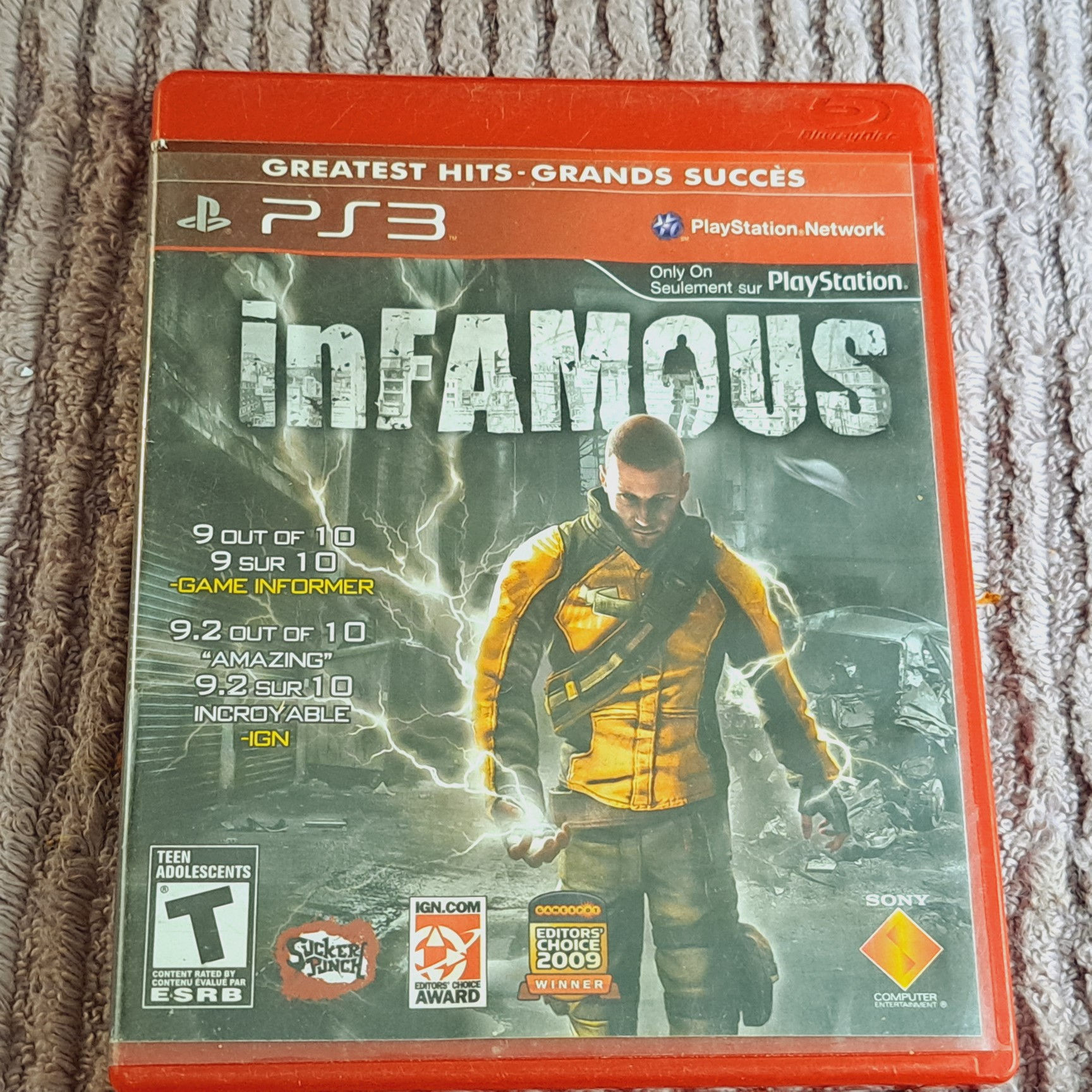Playstation 3 - Infamous Greatest hits red case