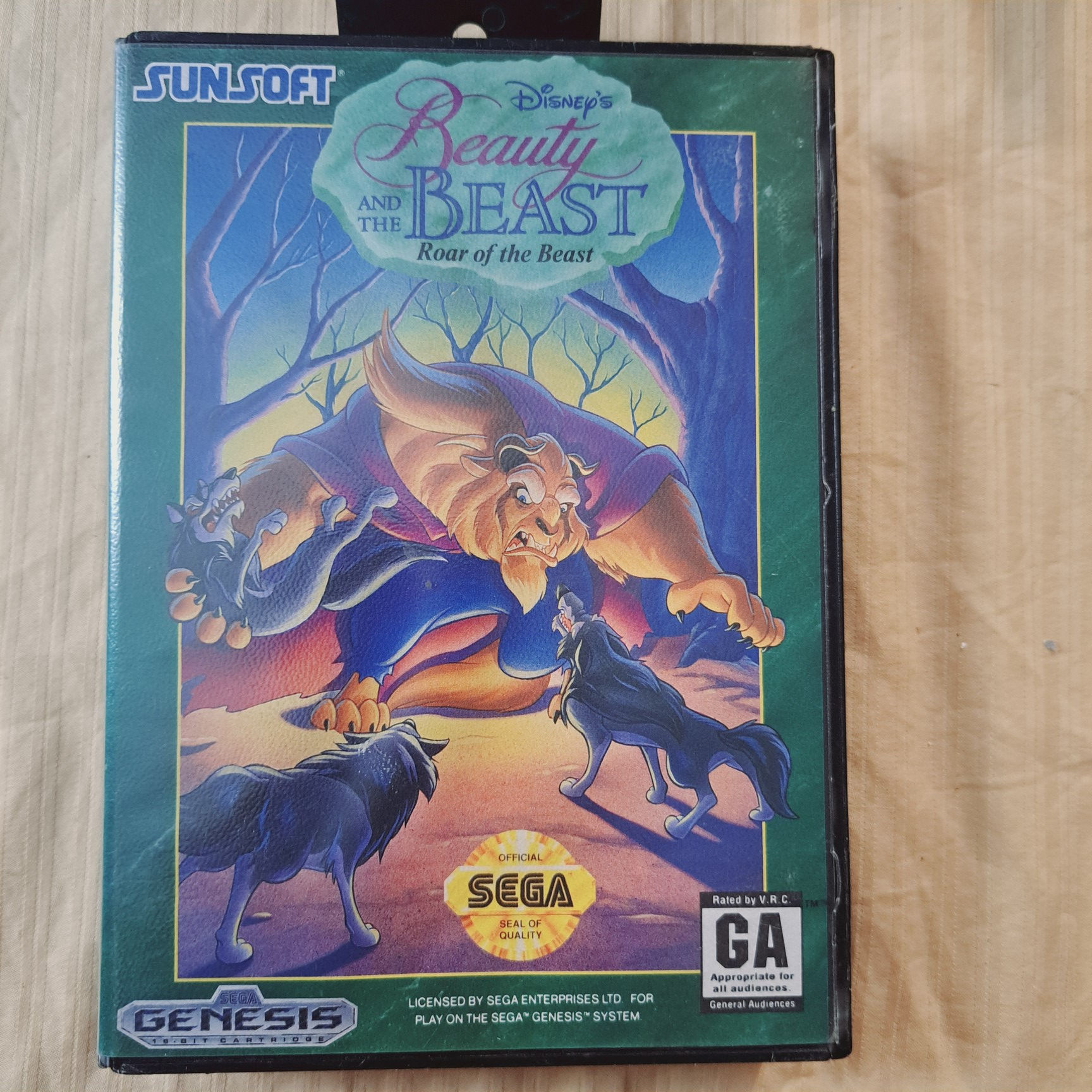Sega Genesis - Beauty and the beast Roar of the beast - AUTHENTIC