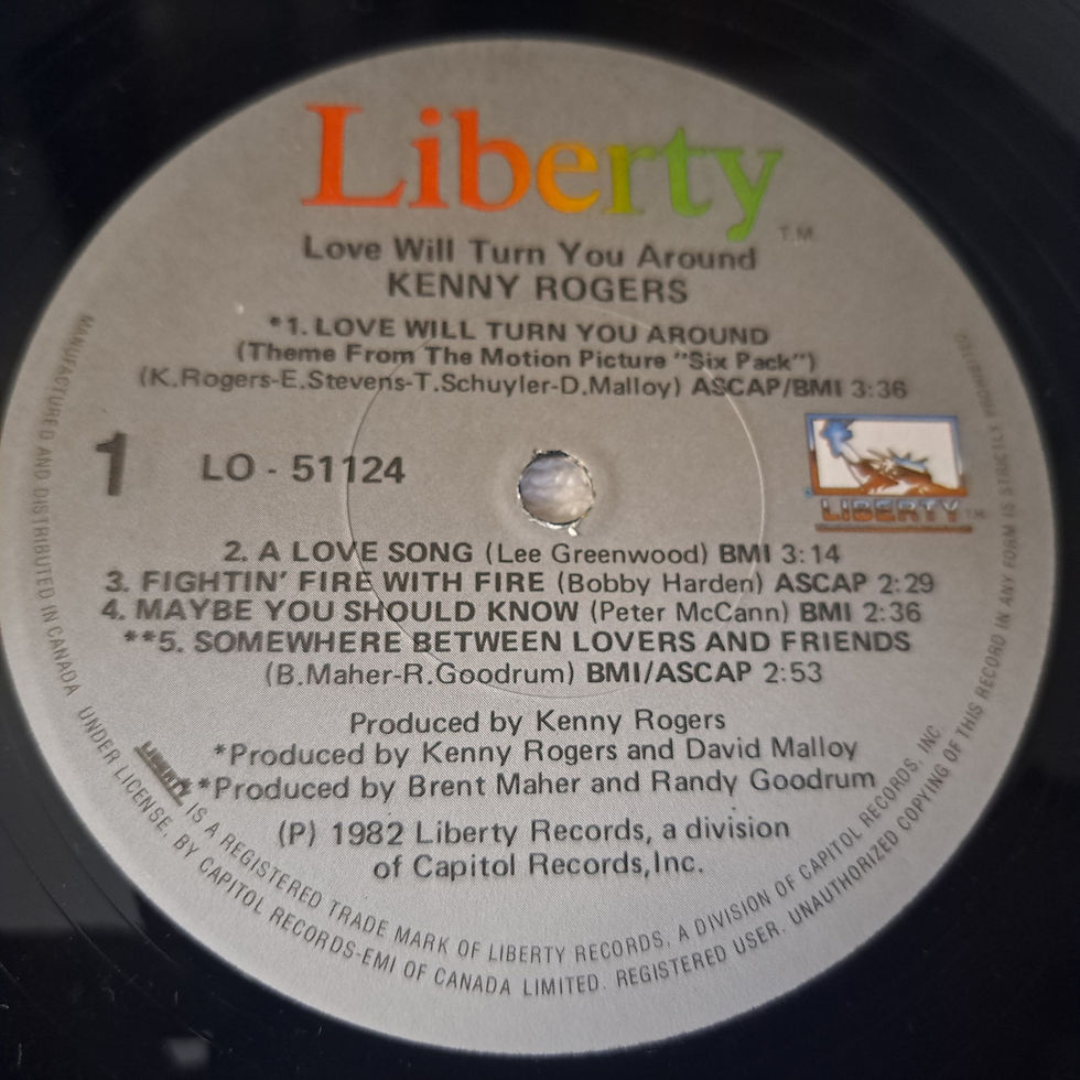 Thumbnail: ALBUMS - Kenny Rogers Love will turn you around vinyl album LP record