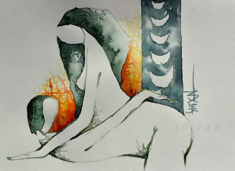 The Moon Walk • 30 x 40 • Watercolour on Paper
