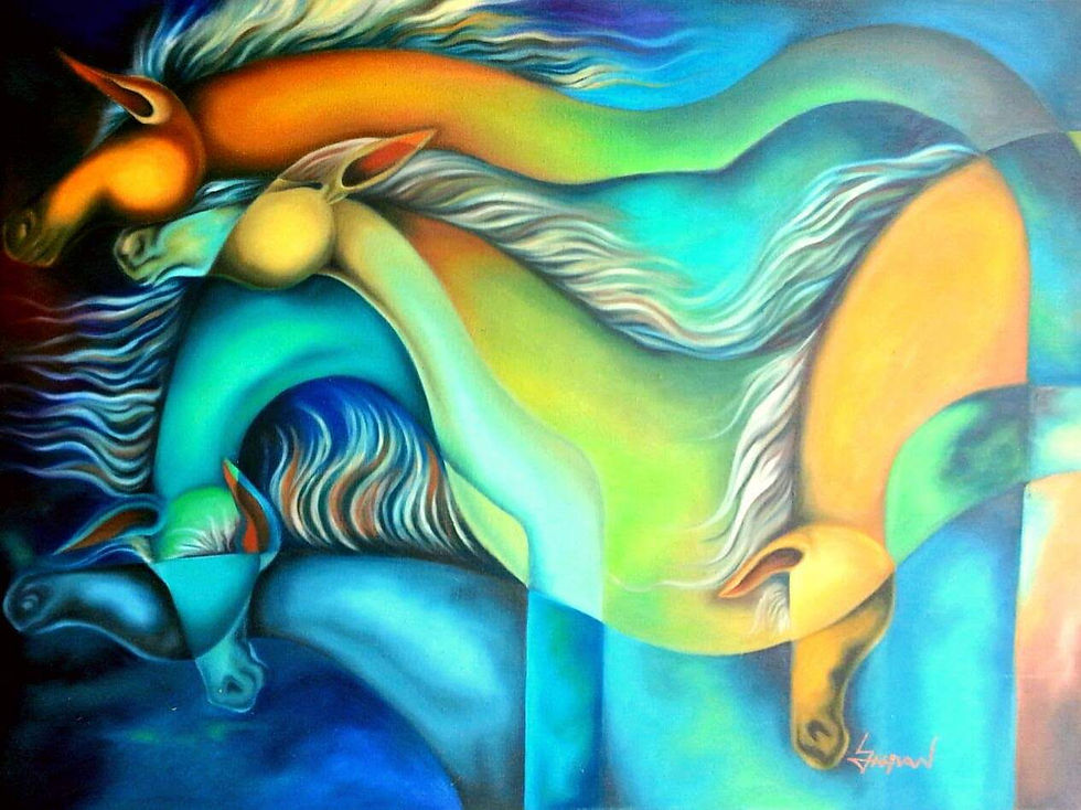 The Horses • 77 x 102 cm • Oil on Canvas