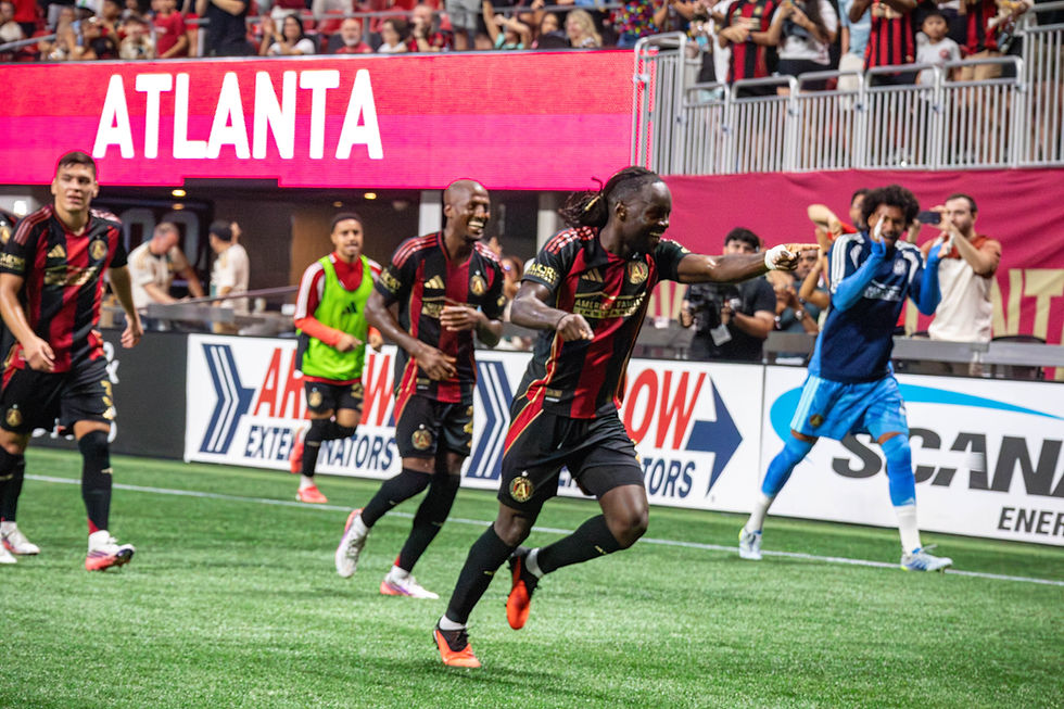Tristan Muyumba celebration, Atlanta United, August 2026