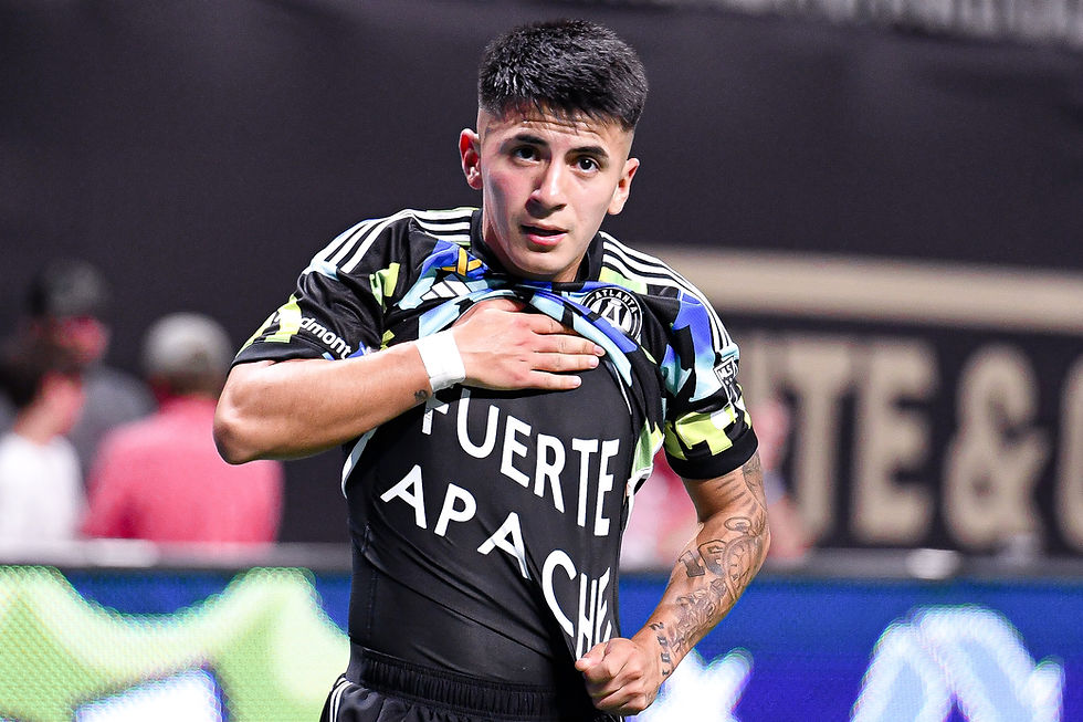 Thiago Almada celebrating with Atlanta United