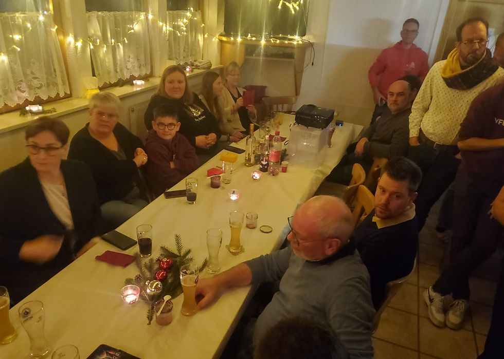 Weihnachtlicher Abschluss des Fußballjahres im Vereinsheim