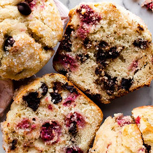 Jumbo Raspberry Chocolate Chip Muffins