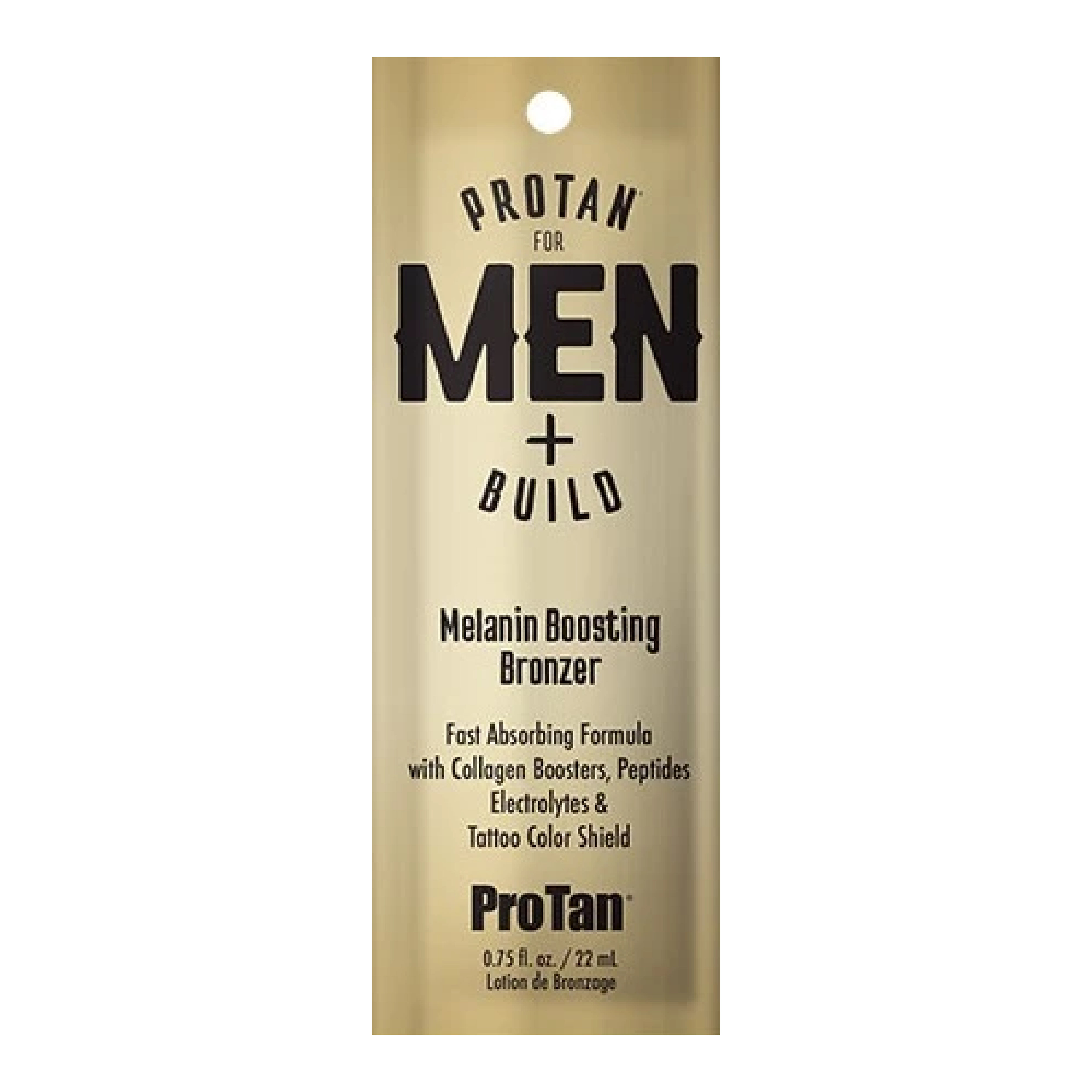 ProTan for Men + Build Melanin Boosting Bronzer 0.75oz. Packet