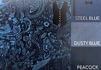 Steel Blue - Dusty Blue - Peacock