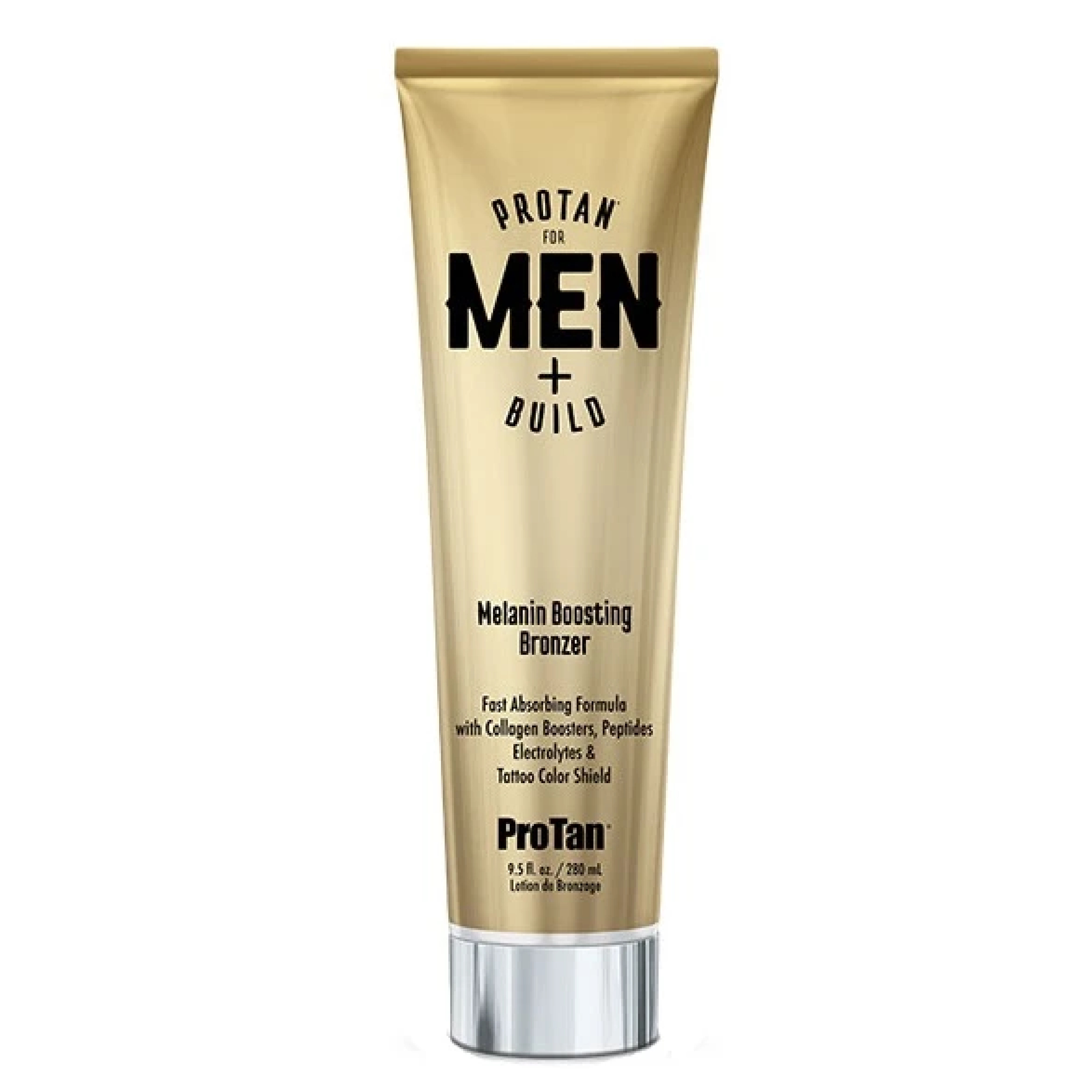 ProTan for Men + Build Melanin Boosting Bronzer 9.5oz. Bottle