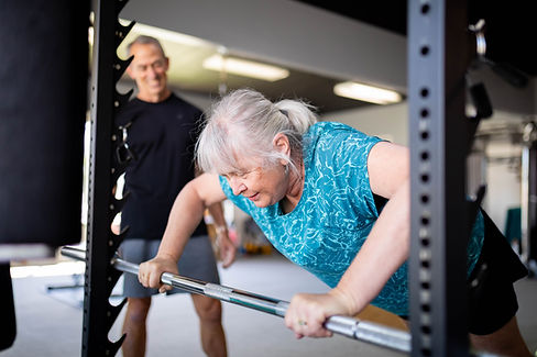 Older Woman With Personal Trainer in Salt Lake City