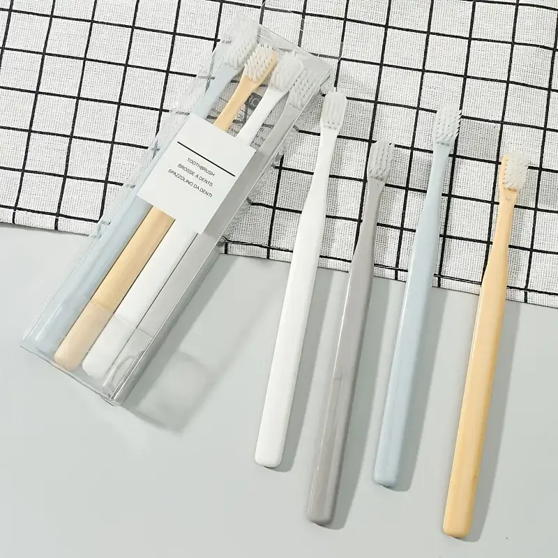 Thumbnail: Soft-Bristled Manual Toothbrush Set for Adults (4pcs)