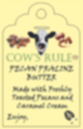 Pecan Praline Compound butter tag with toasted pecan and caramel pictured