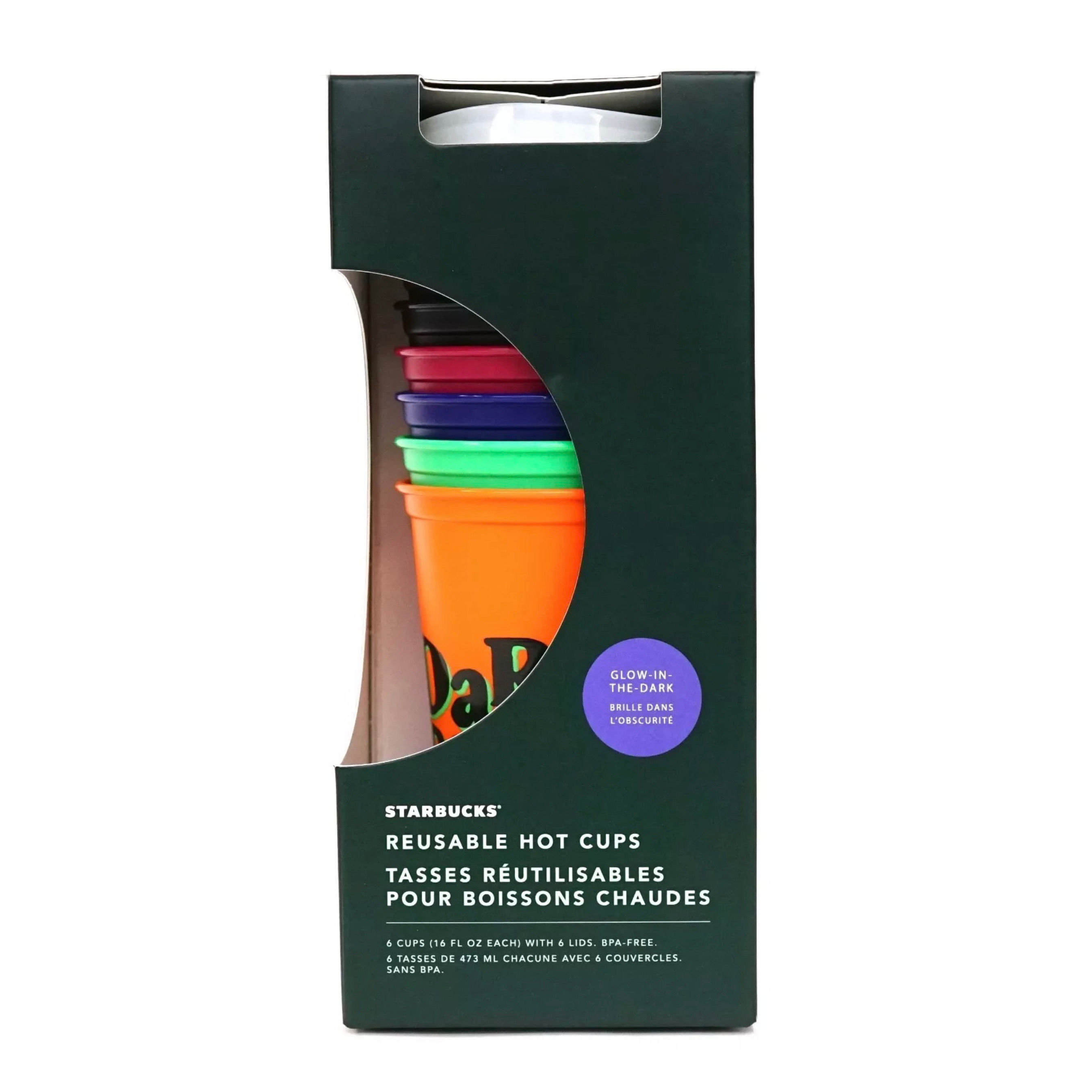 2020 Starbucks Halloween Glow In The Dark Reusable Hot Cups. BRAND NEW IN HAND