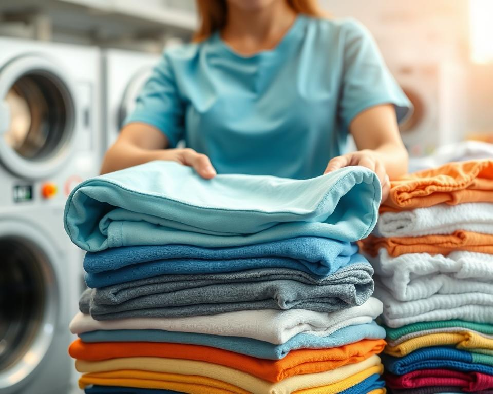 Folding laundry in Laundry Shop Near Me