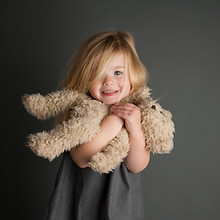 Girl and stuffed animal