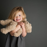 Girl and stuffed animal
