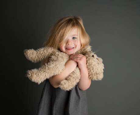 Girl and stuffed animal
