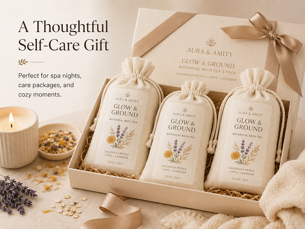 The Glow & Ground Botanical Bath Tea - Trio Pack