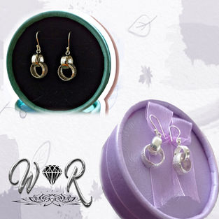 Aretes Largos Aros Entrelazados.