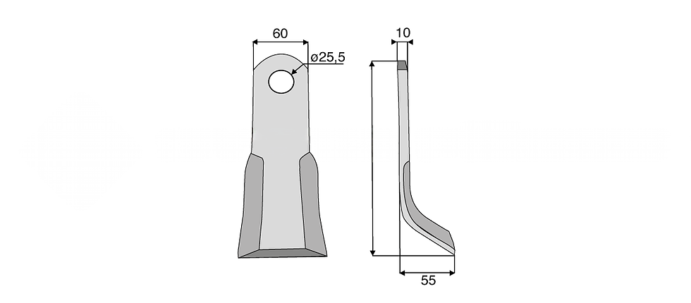 Miniature : Couteau Y 150X60mm