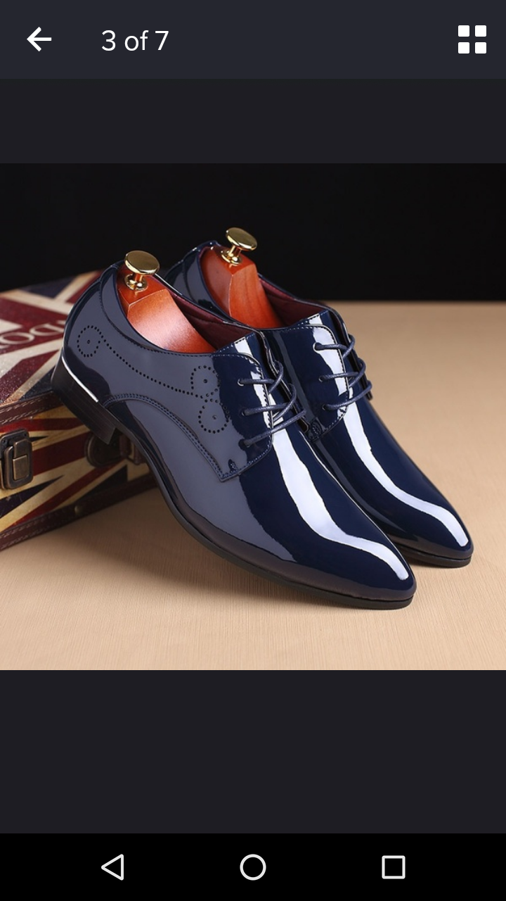 Thumbnail: Men's Fashion Vintage Design Men's Casual Office Luxury Shoes PU Leather Mens Ox