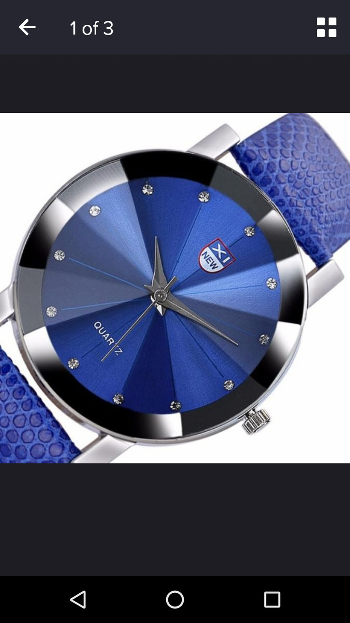 Ulamore Blue Men Luxury Stainless Steel Quartz Military Sport Leather Band Dial 