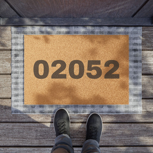 Doormat Custom ZIP Code 02052 Outdoor Welcome Mat | Medfield Yoga