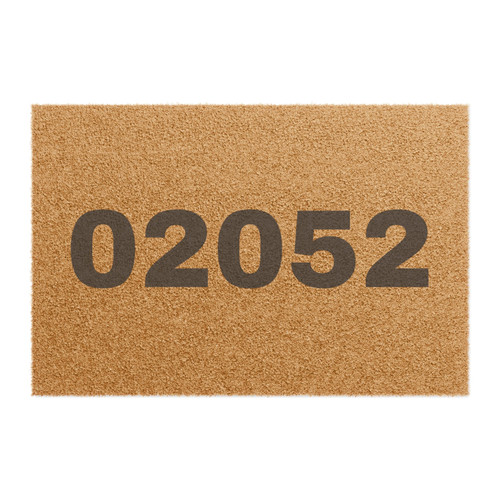 Doormat Custom ZIP Code 02052 Outdoor Welcome Mat | Medfield Yoga