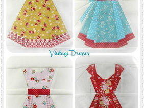 Quilt Block: Charise Creates Vintage Dresses – PDF Paper Piecing Pattern