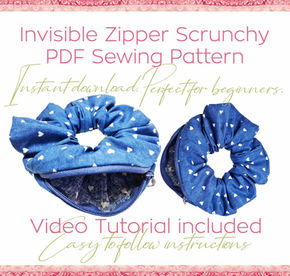 Hidden Zipper Scrunchie – Sew a Secret Pocket Accessory with This Easy Pattern