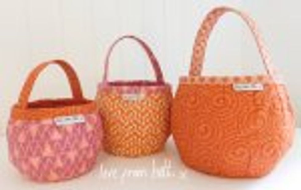 Pumpkin Trick or Treat Baskets to Sew for Halloween!