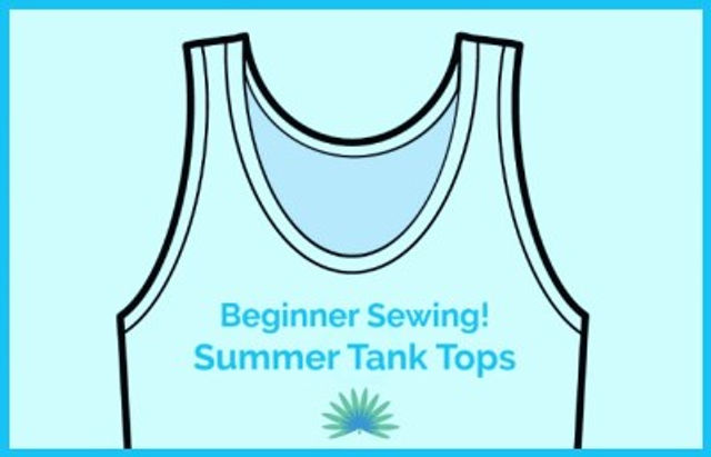 Sew a classic tank top sewn in a linen cotton blend fabric.