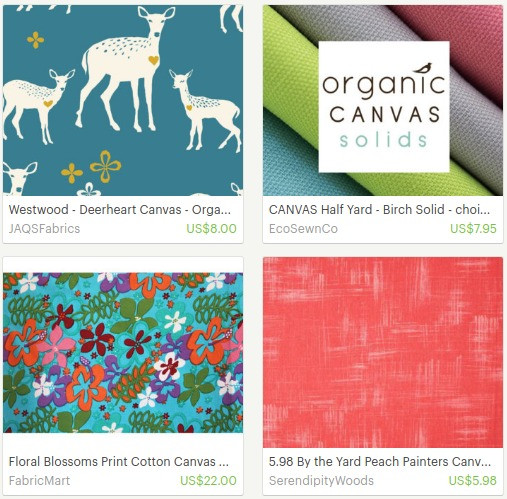canvas fabric yardage