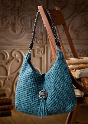 Easy Boho Bag Knitting Pattern by handmadebyesqu