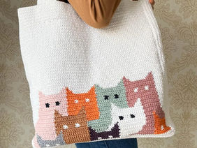 Cat Tote Bag Crochet Pattern – Purrfect Bag for Cat Lovers