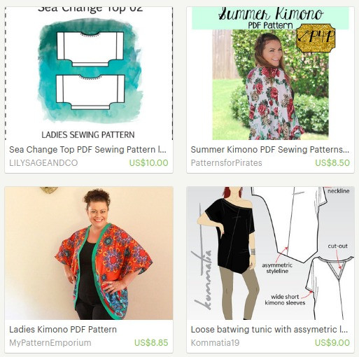 ladies kimono pdf sewing patterns