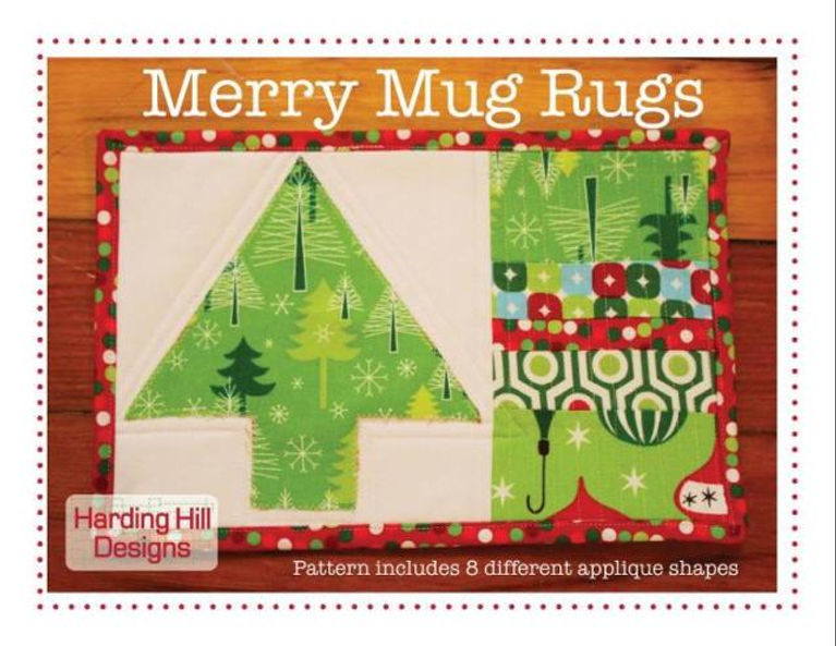 FREE PDF Merry Mug Rugs from Harding Hill Designs