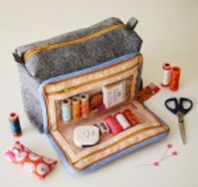 The all in one box pouch PDF sewing pattern by comfortstitching