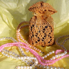 Lacy Jewelry Gift Bag – Free PDF Knitting Pattern