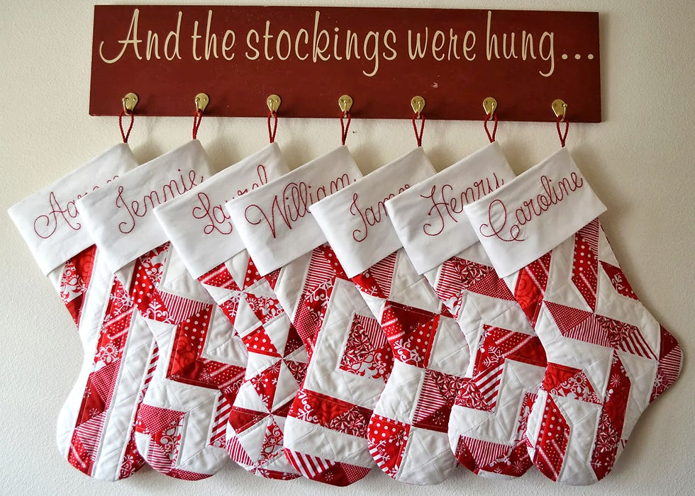 Patchwork Christmas Stocking - PDF Pattern