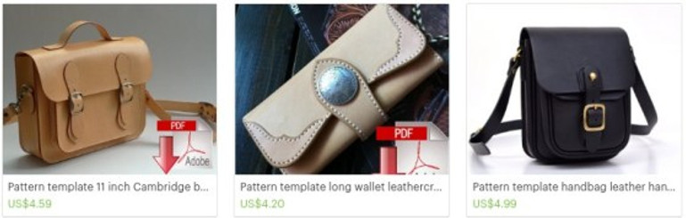 PDF Patterns for leather bags