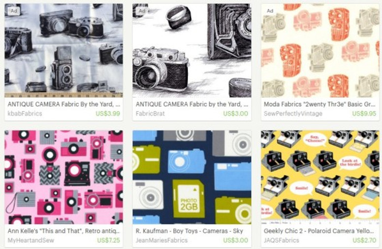 camera fabric swatches