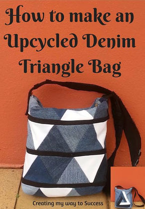 Upcycled Denim Triangle Bag