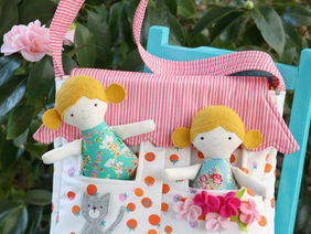 Doll House Bag with Dolls Sewing Pattern