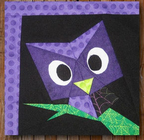 Easy Peeping Owl Quilt Block