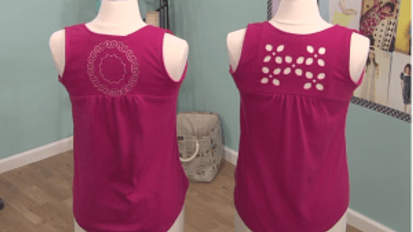 Create a Cut-work Tank Top with Angela Wolf - A Free Sewing Tutorial from Its Sew Easy
