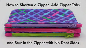 How to Perfectly Shorten and Install a Zipper with Tabs—No Dents!