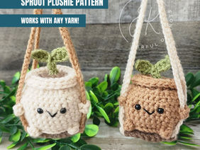 Sprout Plushie Crochet Pattern – Digital PDF for Cute Amigurumi Plants | Make Your Own Adorable Crochet Houseplants