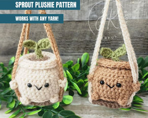 Sprout Plushie Crochet Pattern – Digital PDF for Cute Amigurumi Plants | Make Your Own Adorable Crochet Houseplants