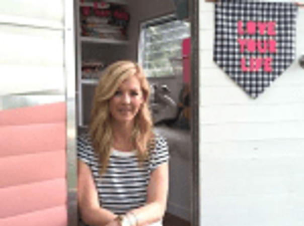 Little Pincushion Studio - Sewing Lessons in a Pink Vintage Shasta Airflyte Camper